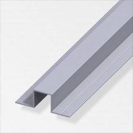 Aluminium U profiel 7,5 mm - 2 koppelstrips 