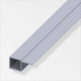 Aluminium buis vierk. 1 koppelstrip verz.