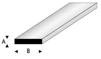 Styreen strip 0,5 mm dik / diverse breedtes