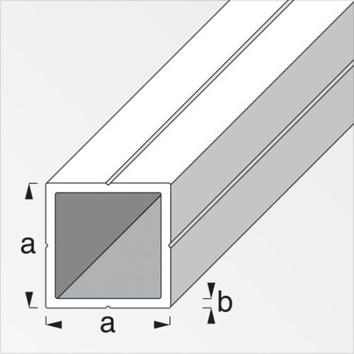 Aluminium buis vierkant 19,5 mm - De